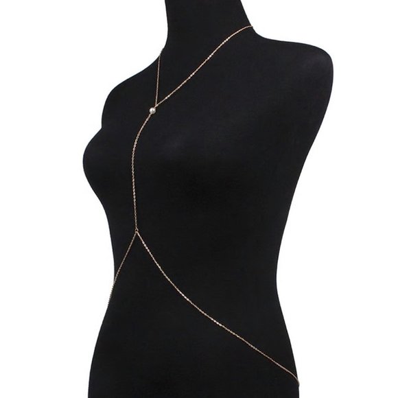 Pearl Crossover Body Chain Harness - Picture 4 of 6